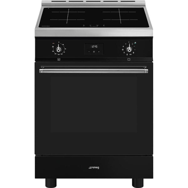 C6IPBLT2 60cm Concert Pyro Cooker with Induction Hob and DigiTouch Control Gloss Black and Stainless Steel