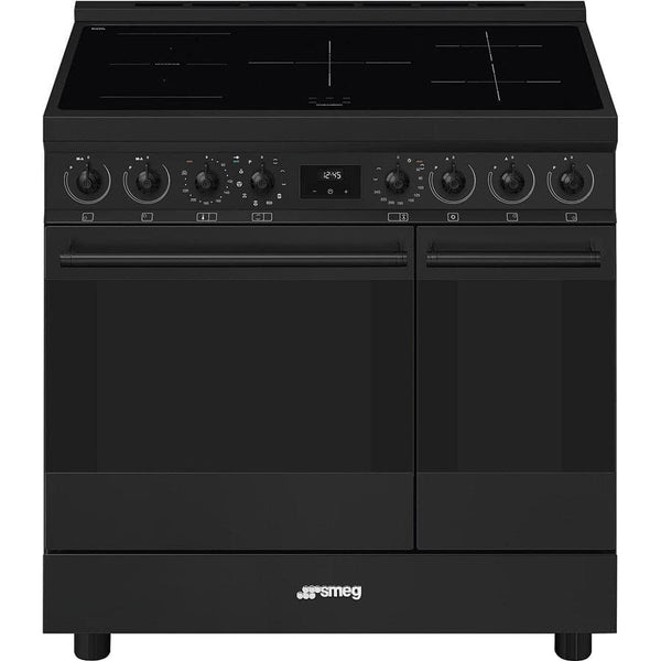 C92IPN2 90cm Symphony Matte Black Dual Cavity Pyrolitic Cooker with Induction Hob