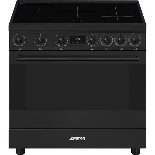 C9IMN2 90cm Classic Matte Black Single Cavity Cooker with Induction Hob