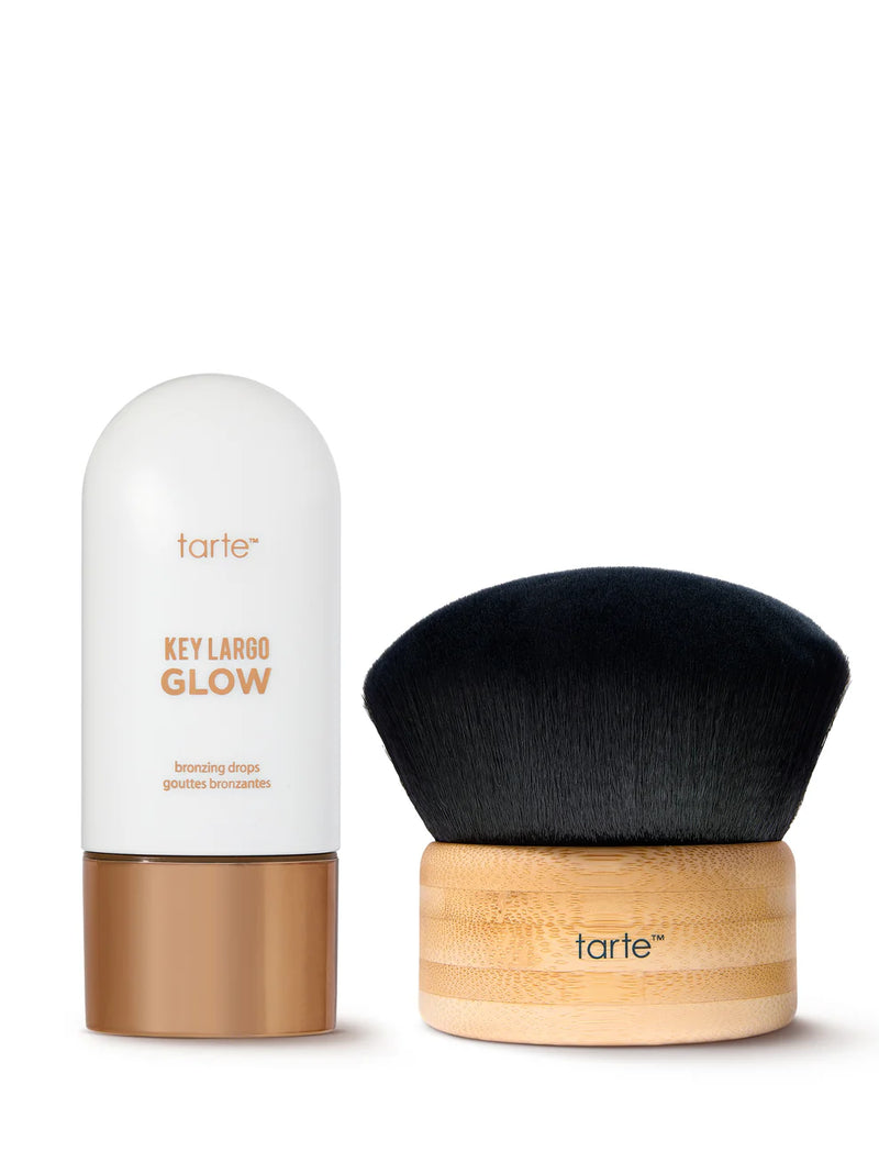 Key Largo GLOW body oil & kabuki body brush duo