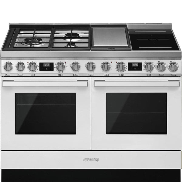 CPF120IGMPWH 120cm Portofino Dual Fuel Range Cooker White