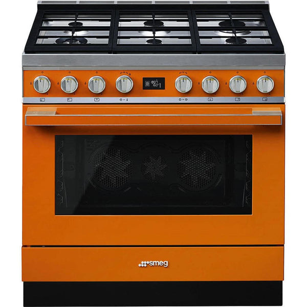 CPF9GPOR 90cm Portofino Dual Fuel Range Cooker Orange