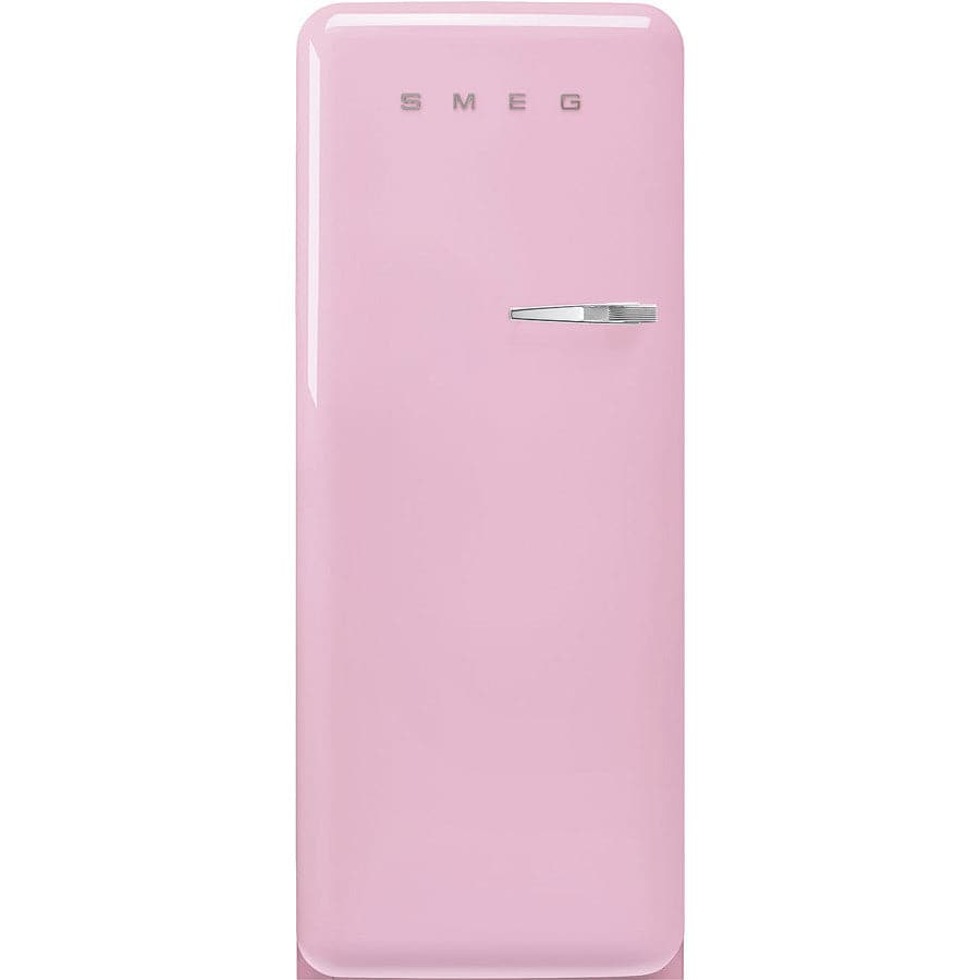 Smeg Fridge FAB28LPK6 60cm 50s Style Left Hand Hinge Fridge with Icebox Pink