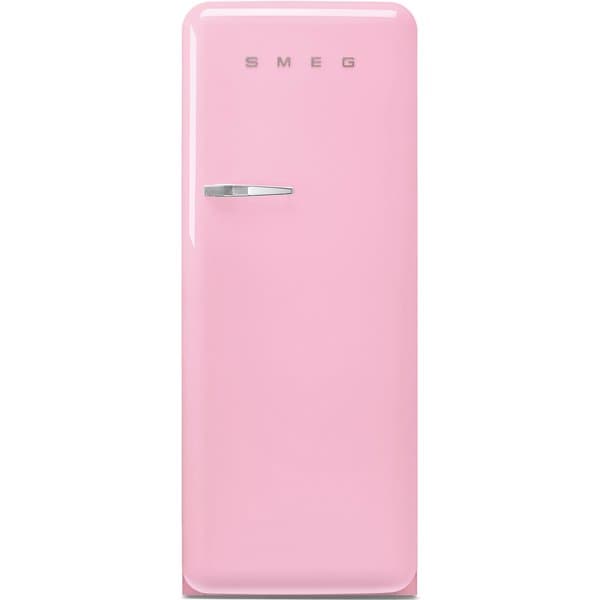 FAB28RPK5 60cm 50s Style Right Hand Hinge Fridge with Icebox Pink