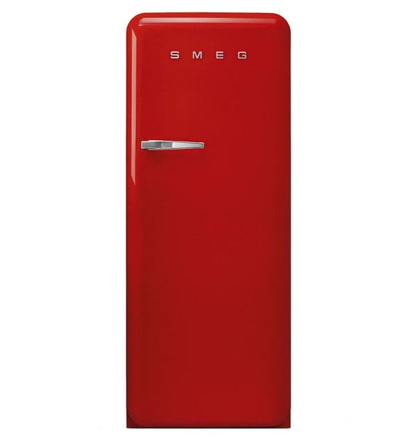 FAB28LRD5UK 60cm 50s Style Left Hand Hinge Fridge with Icebox Red