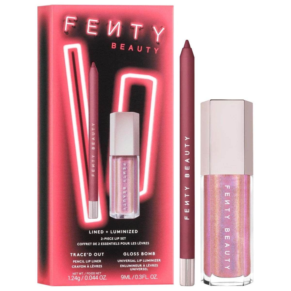 lined luminized 2 piece lip set