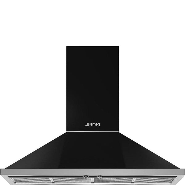 KPF12BL 120cm Portofino Chimney Hood Black