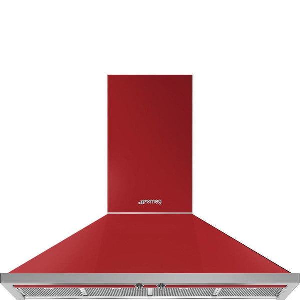 KPF12RD 120cm Portofino Chimney Hood Red