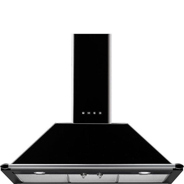 KT90BLE 90cm Victoria Chimney Hood Black