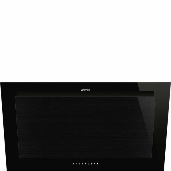 KV194B3 90cm Linea Angled Chimney Auto-Vent 2.0 Hood Midnight Black