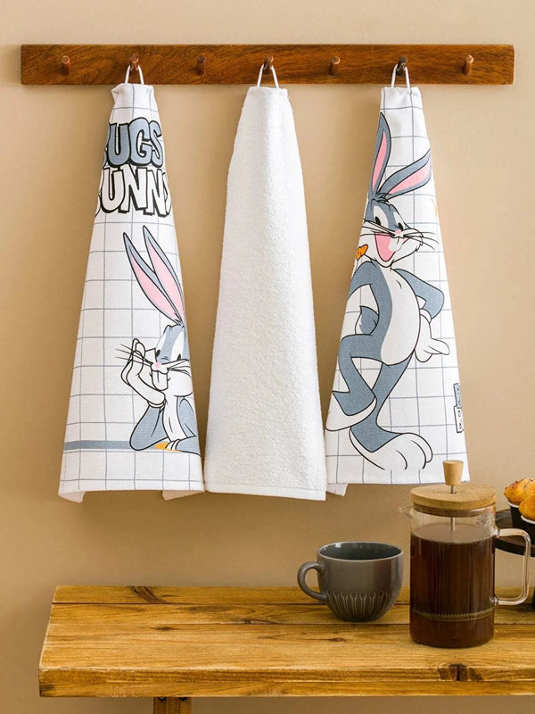 LCW HOME Bugs Bunny Printed Tea Towel 3 Pcs