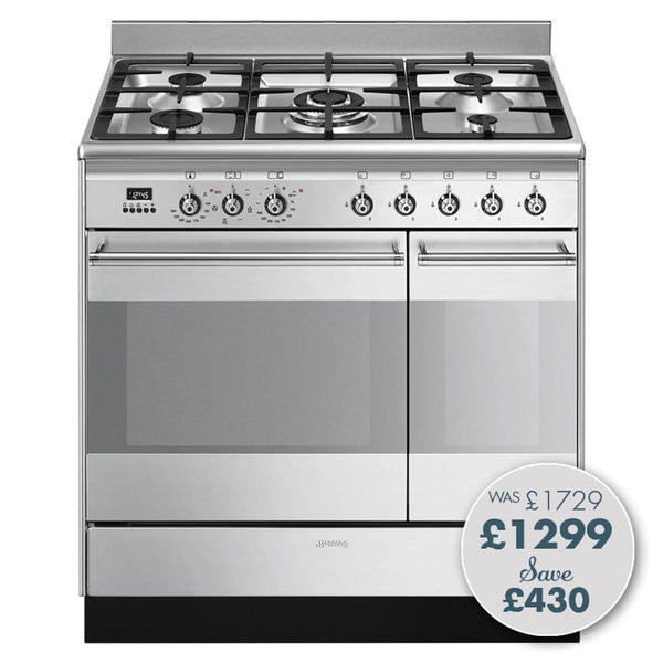 SUK92MX9-1 90cm Concert Dual Fuel Range Cooker Stainless Steel