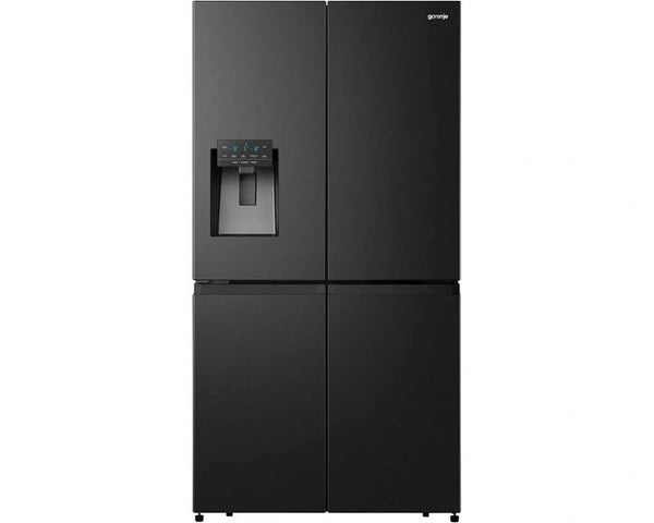 Gorenje 4 Doors French Bottom Freezer Refrigerator with Ice Crusher & Water Dispenser, 541 L, NRM9181SBI