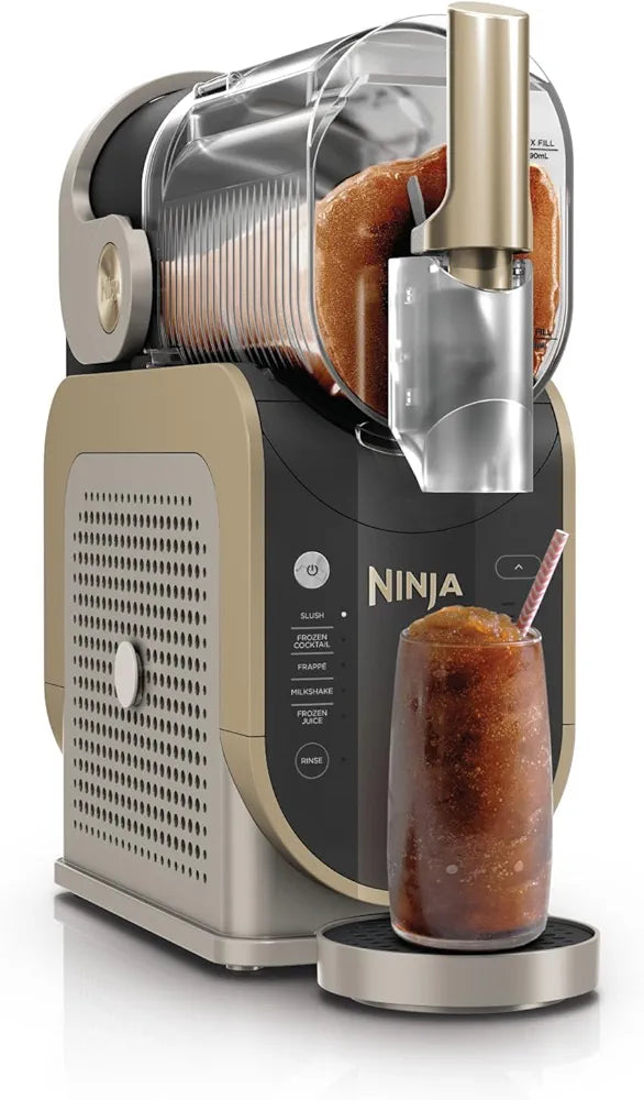 Ninja SLUSHi Frozen Drinks Maker, Create Slush, Frozen Cocktails, Frappé, Milkshakes & Frozen Juice, No Ice or Preperation Needed, WhisperChill Technology, 1.9l Capacity, Stone Gold, FS301UKSTGD
