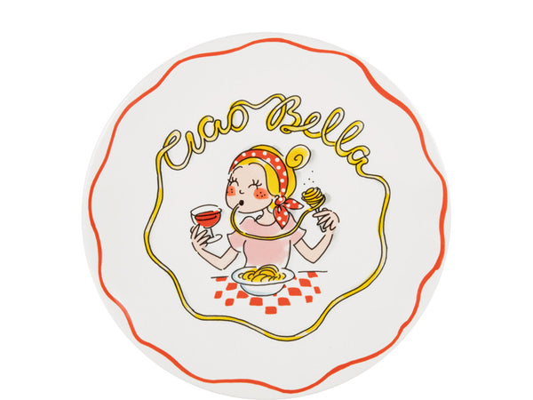Blond Pasta  22cm Pasta Ciao Bella Plate