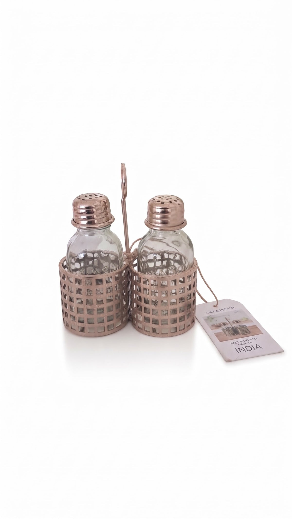Made in India Salt and Pepper Set Gold