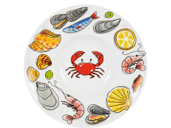 Blond Amsterdam 24 cm Pasta Plate "La Plage Fruits de Mer