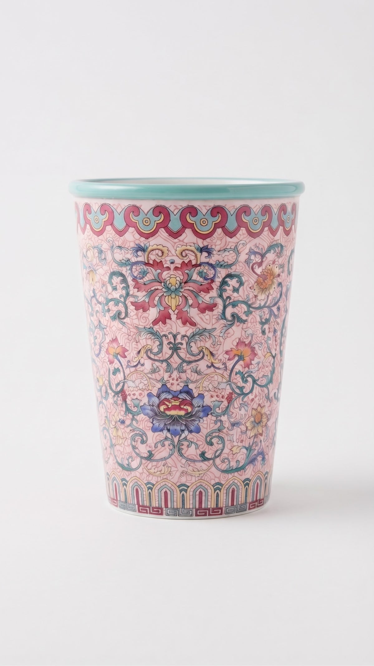 Enamel Style Ceramic Cup