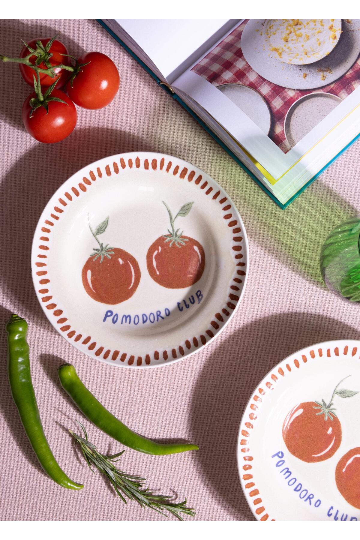 The Mia  Italian Summer Dinner Plate Set of 2, 22 cm
