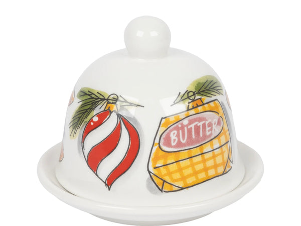 Round Butter Dish, 12 cm, Christmas, Christmas Ornaments