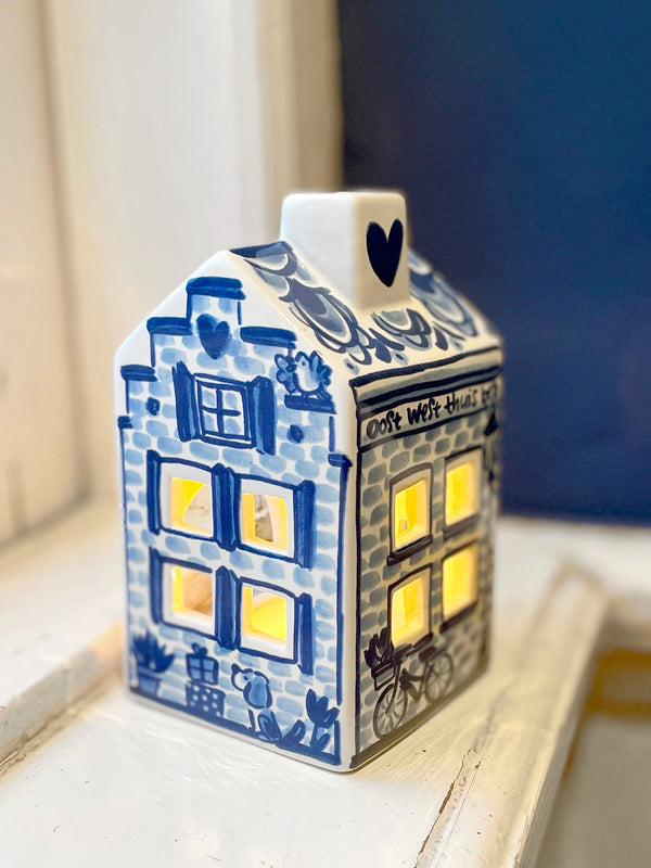 Tealight house Delfts Blond