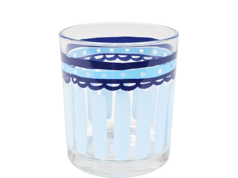 Juice glass 0.2l Delft Blond Blue stripes