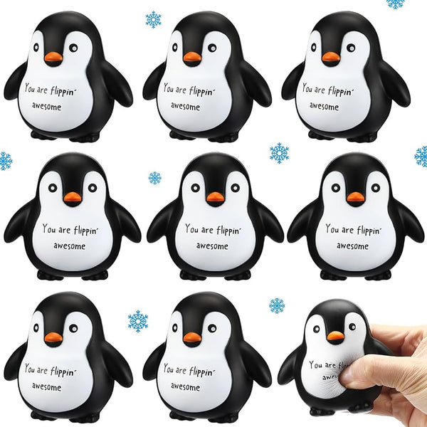 Hollowfly (1 Pc) Positive Inspirational Penguin Balls Fidget Sensory Toys
Emotional Squeeze Animal Stress Balls, Funny Penguin Toys for Adults, Employees Coworkers Gifts, for Winter Party Favors