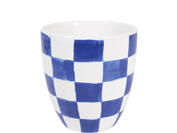 Mini mug without handle checkered 0,2L