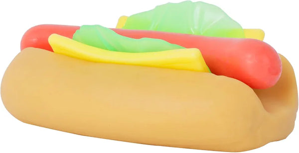 Hot Dog Toy 4 Layers Detachable Hot Dogs Burger Stress Relief Stretch and Squeeze Stress Toys Simulation Food Squishies Birthday Gift for Kid (Hot Dog)