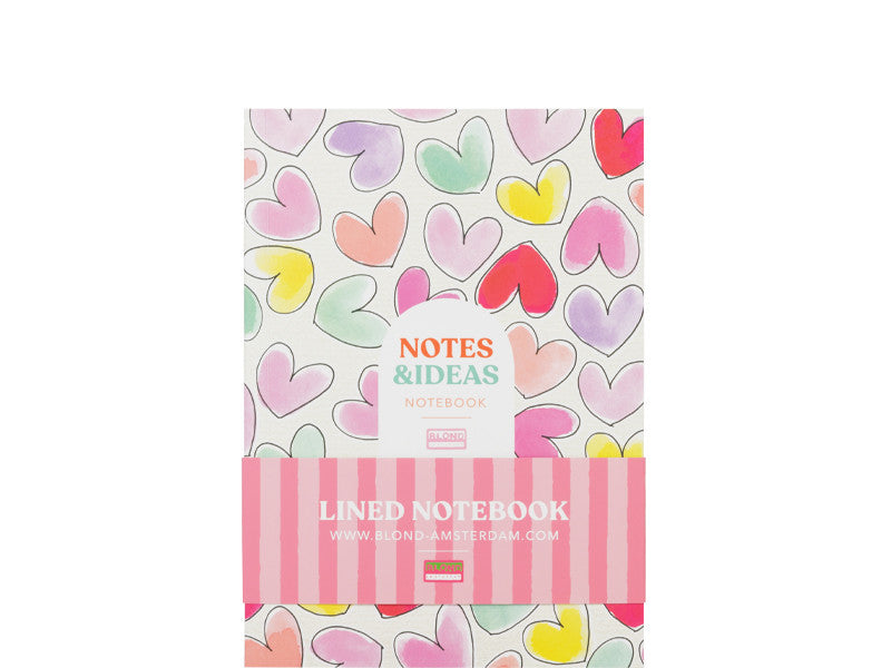 A5 Lined Notebook: Let's Catch Up – Hearts