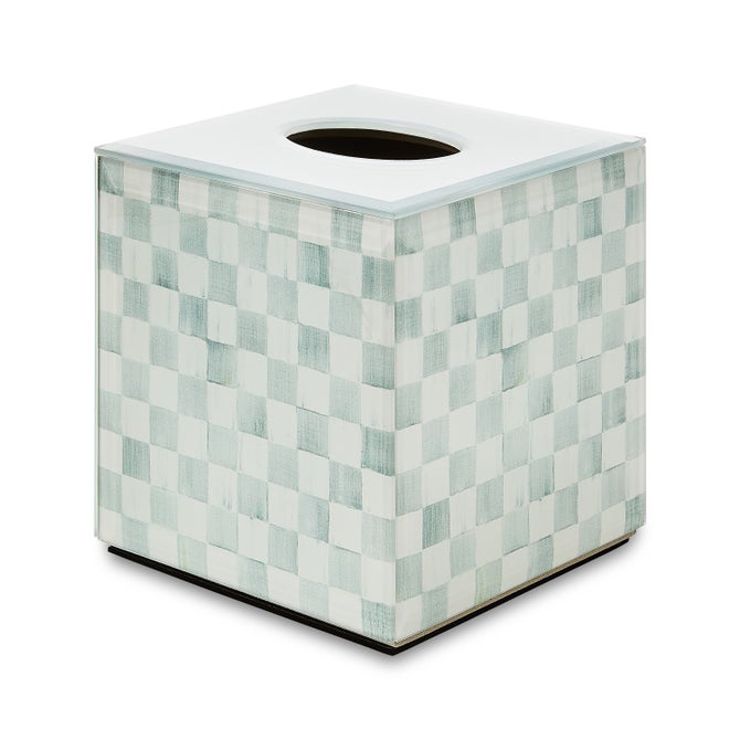Sterling Check Glass Boutique Tissue Cover