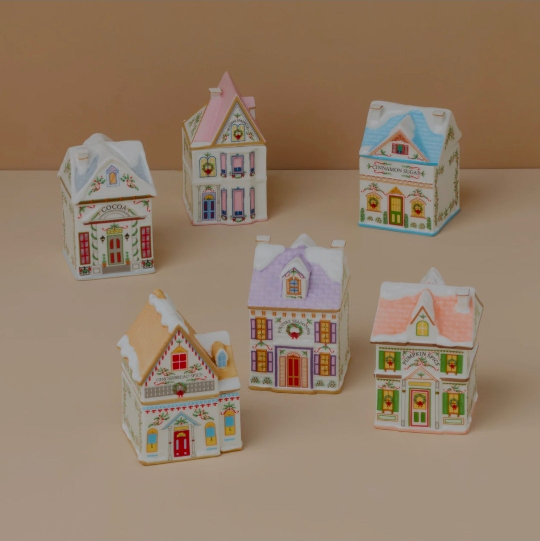 Lenox Spice Village 6-Piece Christmas Spice Jar Set