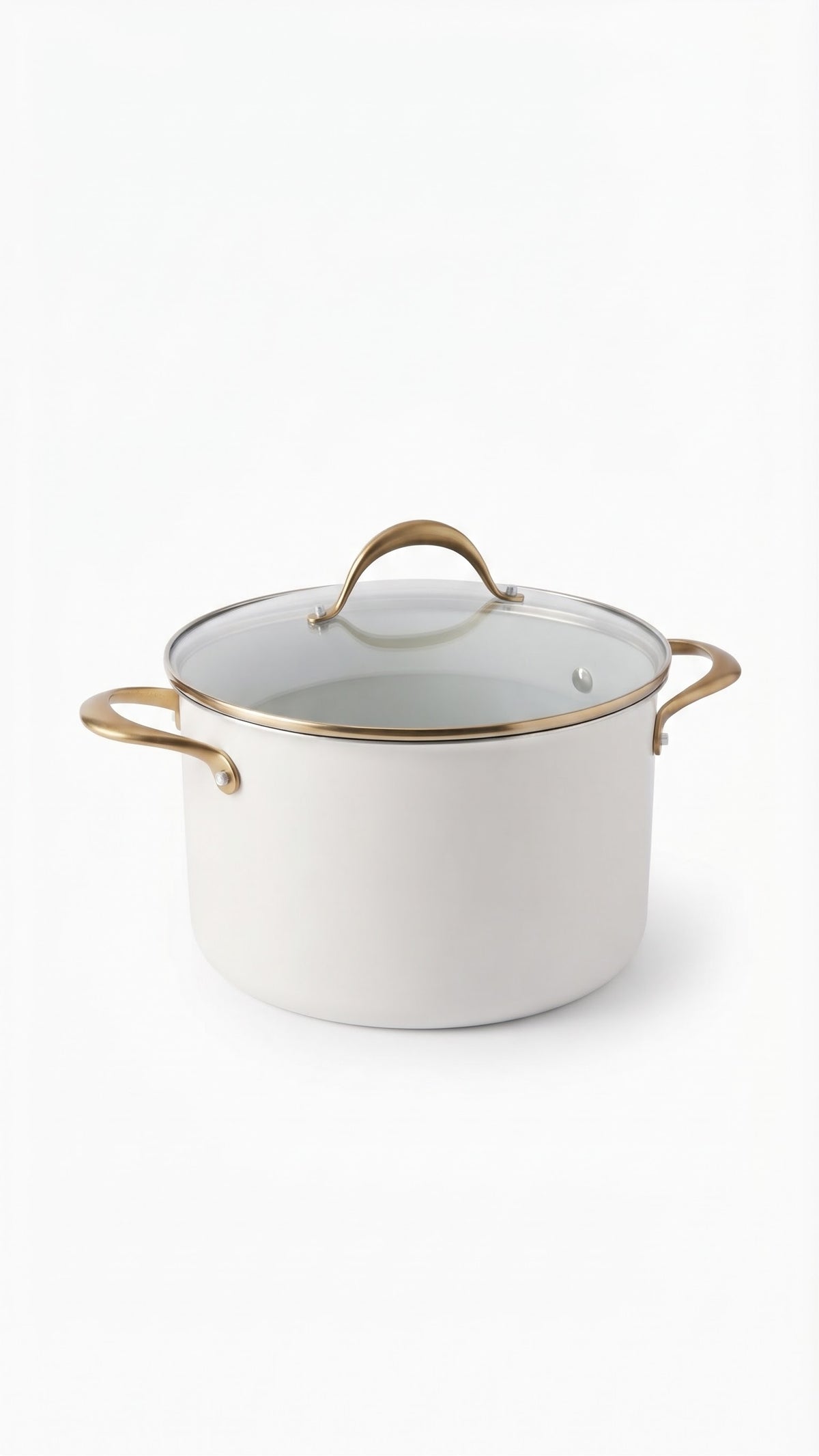 authentic kitchen food cooking pot white x gold