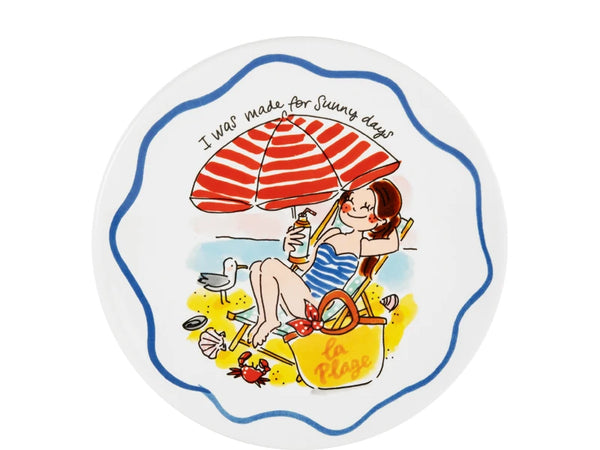 Blond Amsterdam 22cm Plate: La Plage Sunny Days