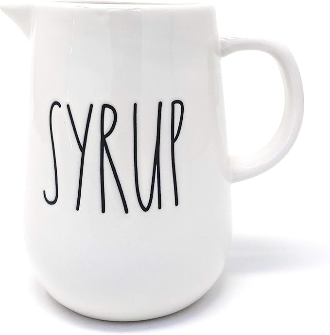 Rae Dunn by Magenta, Unique with Perfect Imperfections. SYRUP Pitcher, Ceramic
