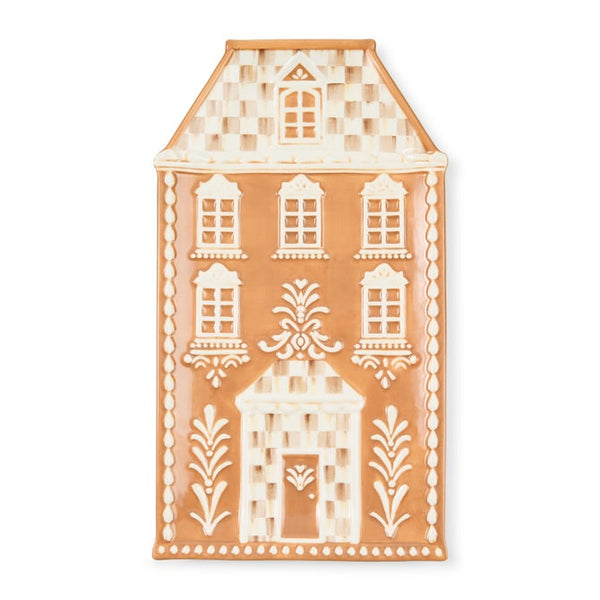 Mocha Check Gingerbread Serving Platter