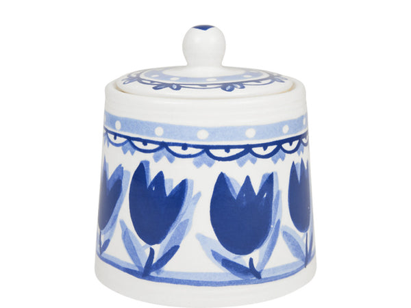 Sugar bowl, straight, Delft Blond Tulips