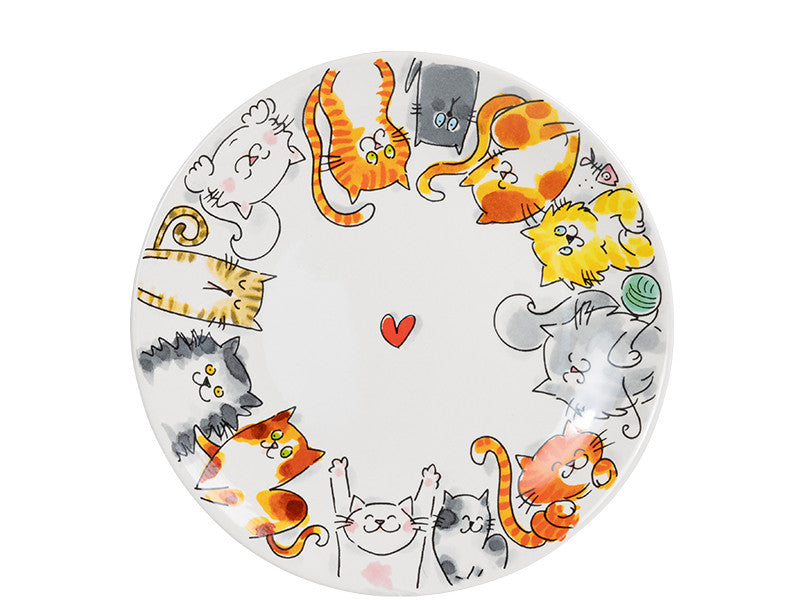 Plate 22cm Animal Cats