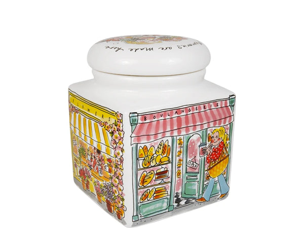 Square storage jar 16x20cm Blond Birthday Menus & Memories