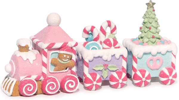 Hodao Christmas Gingerbread Man Train Figurine, Handmade Winter Home Decor
Cute Gingerbread Man Train Adds Christmas Charm to Home Tabletop, Shelf, Mantel, or Party Decor, And Sweet Healing Gifting