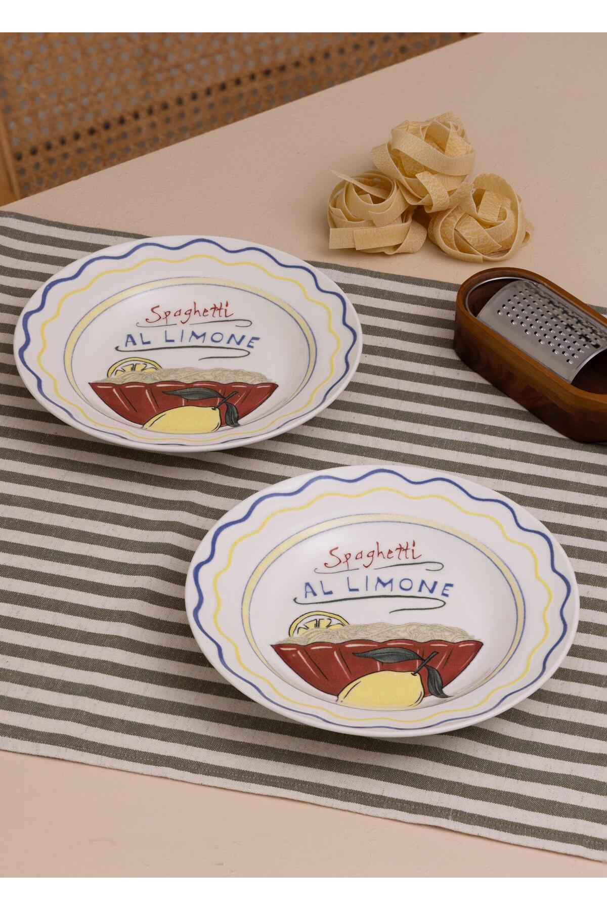 The Mia  Italian Summer Dinner Plate Set of 2, 22 cm