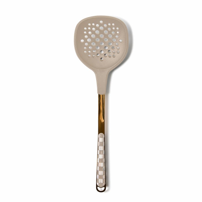 Mocha Check Slotted Turner