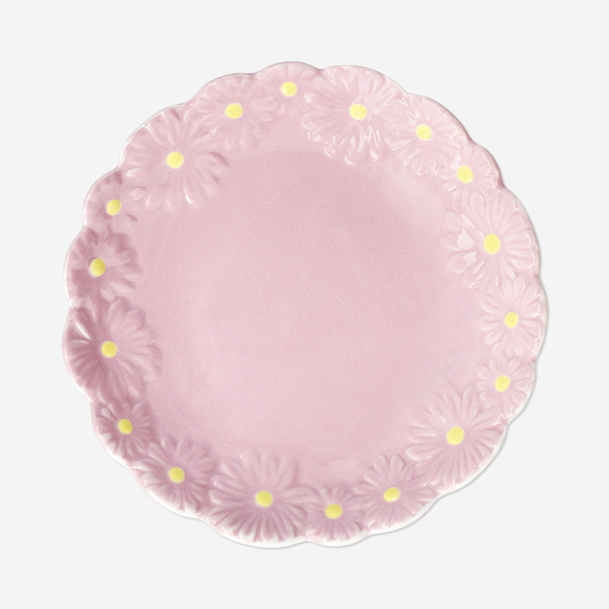 Pink flower plate - 19 cm Set Of 2