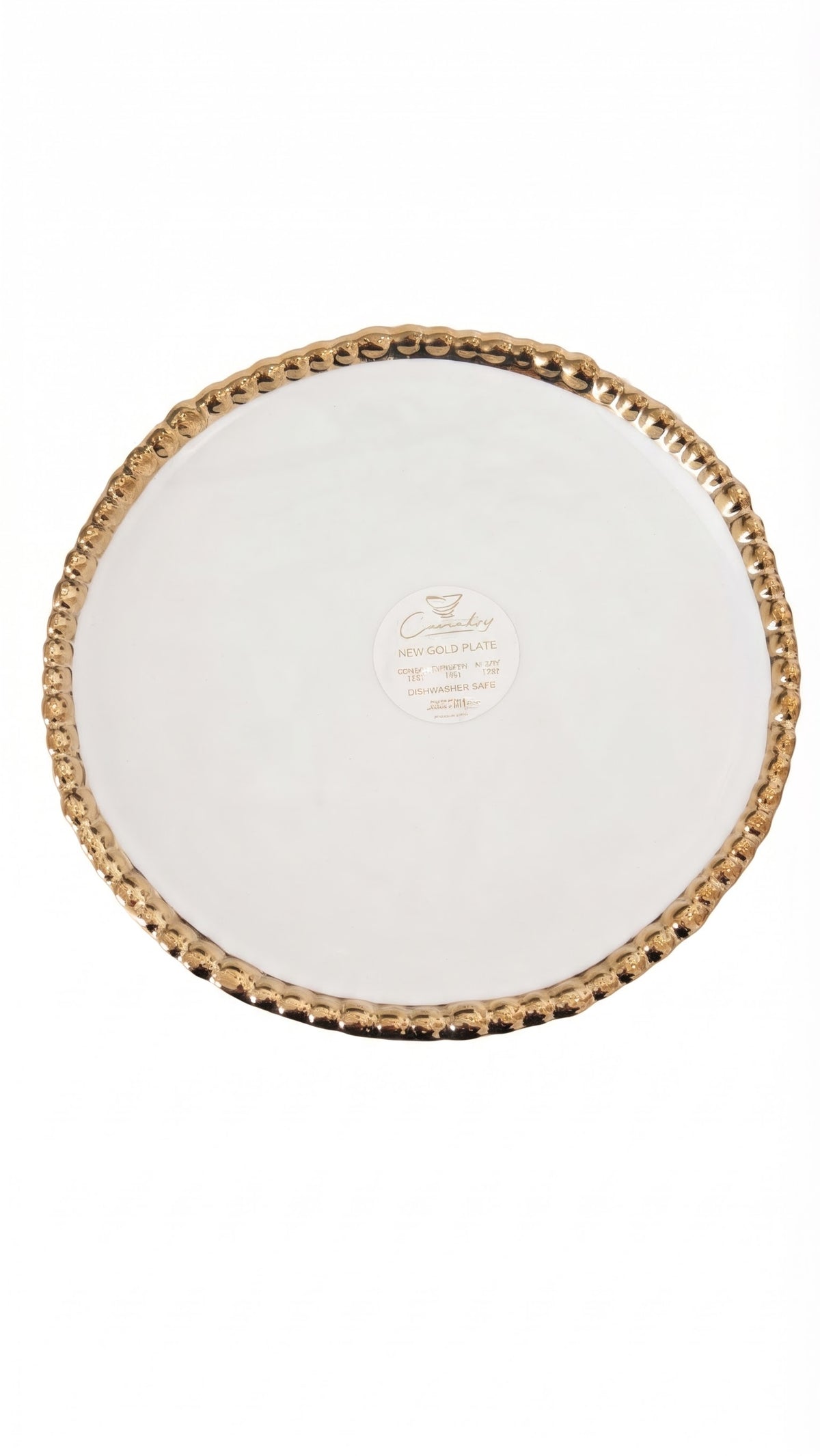 Camila New Gold Finish Dessert Plate