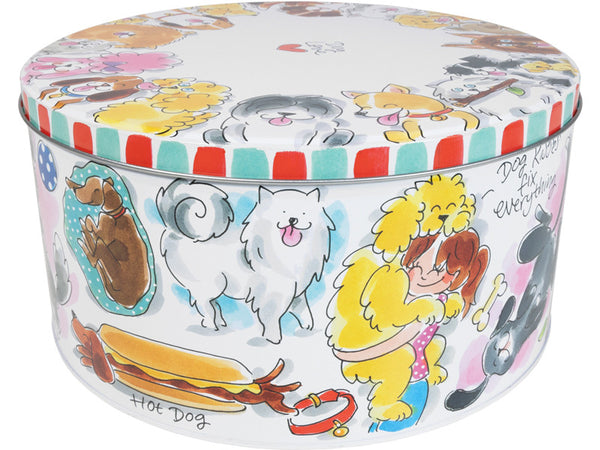 Round tin 24 cm Dog