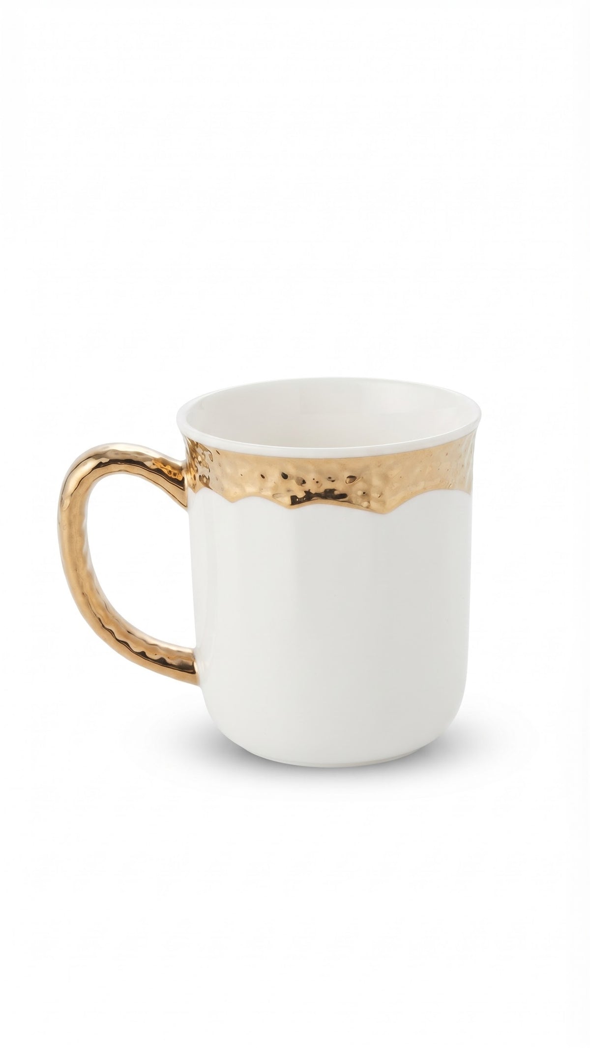 Houseware white x gold mug