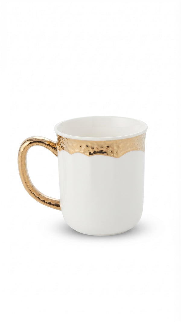 Houseware white x gold mug