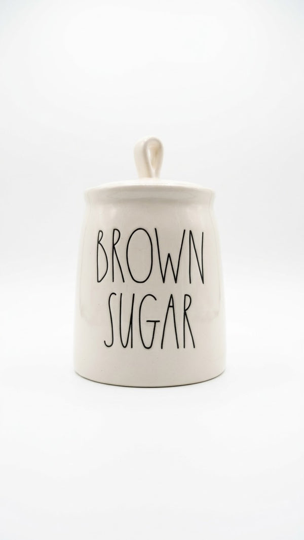 Rae Dunn Ceramic "BROWN SUGAR" Jar