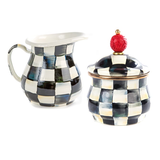 Check Creamer & Sugar Bowl set