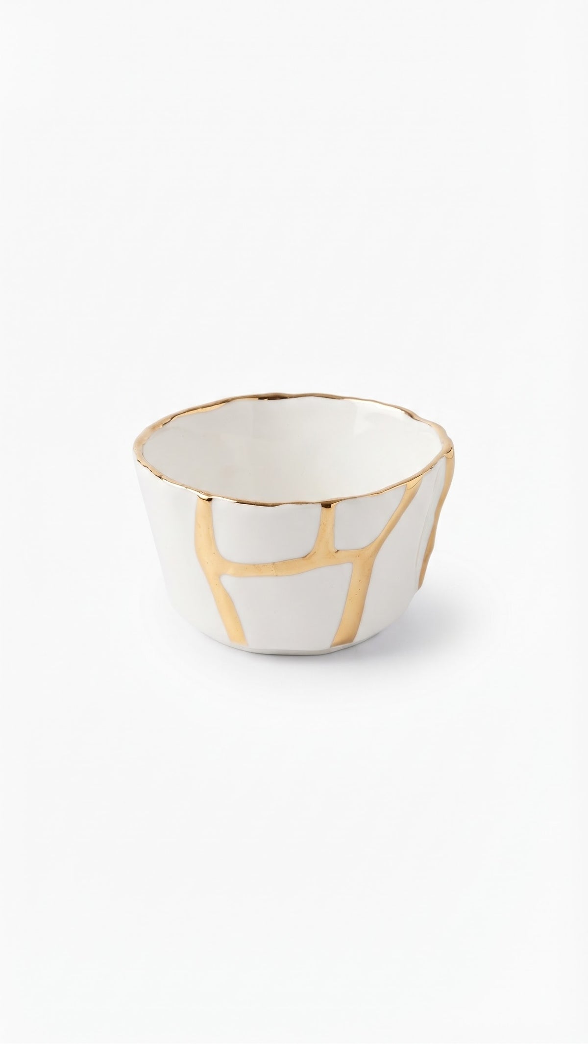 Biccoje Soup Bowl Gold x White